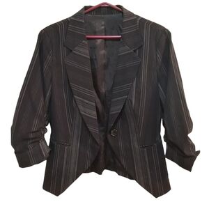 Bianca Nygard (M) Black Lightly Striped Blazer Size Medium